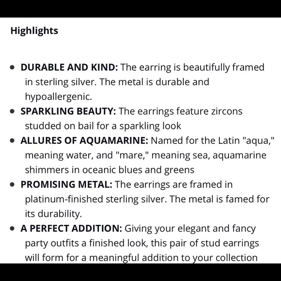 Natural Aquamarine and Zircon earrings - Picture 6 of 11